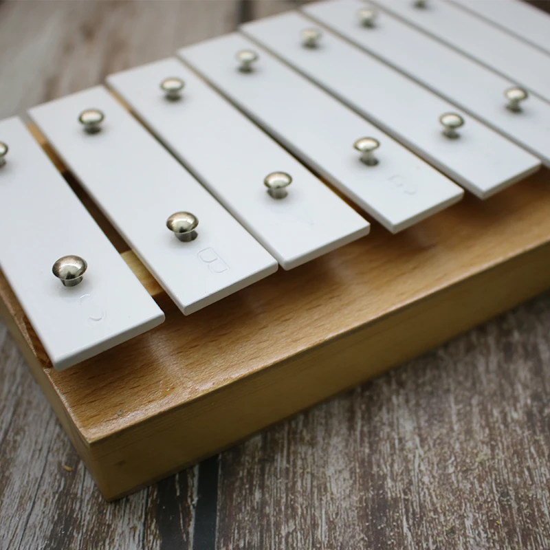  8 Notes Musical Teaching Early Childhood Aid 8 Octave Baby Hand Knock Wooden Xylophone Educational  - 4000399387492