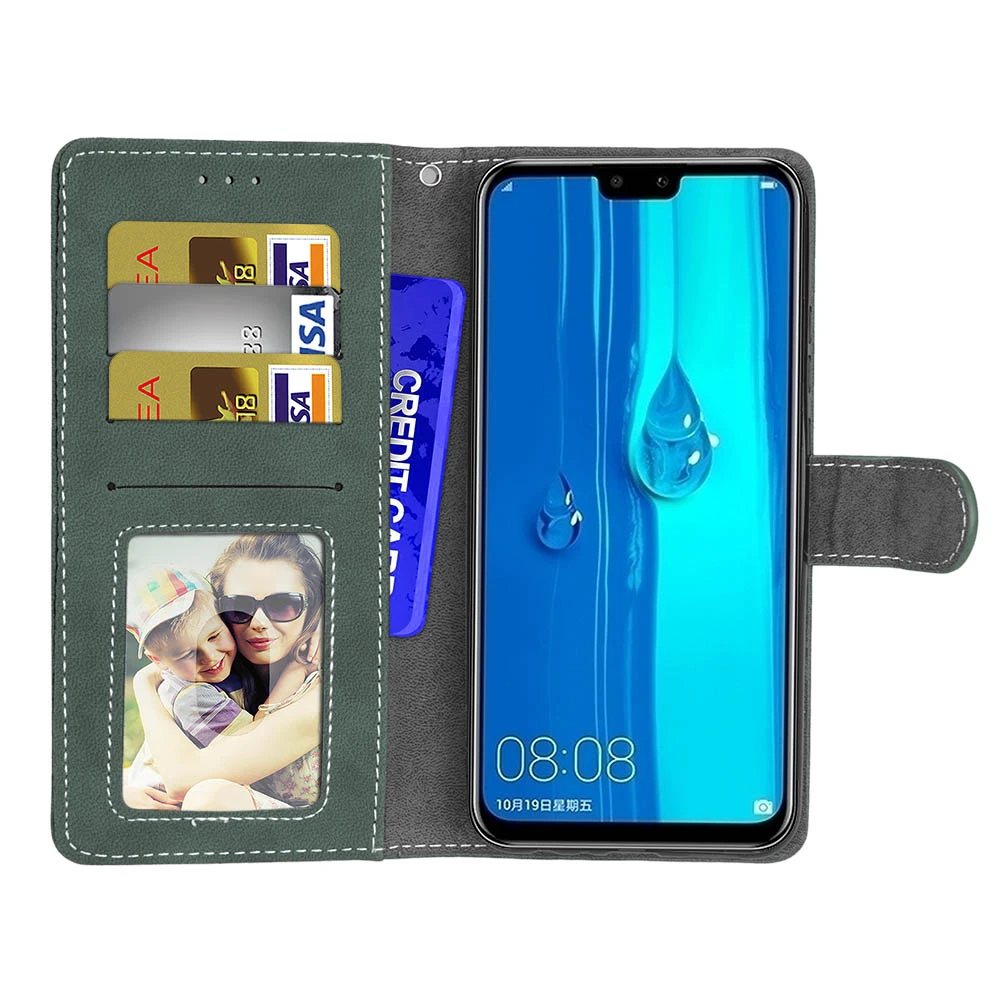 Для huawei P30 Pro Lite P Smart Z Plus Y9 Y7 Y5 Nova 4 ультра ретро нубук PU кожаный чехол-Кошелек защитный чехол для телефона