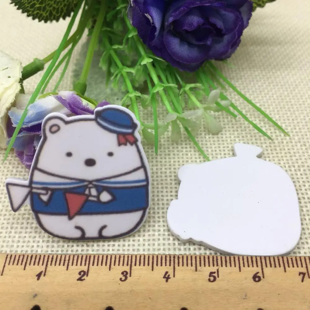 10 шт/лот японский мультфильм DIY милый девочка Праздничное оформление дома ремесла плоские пластмассовые резиновые аксессуары для волос ремесла