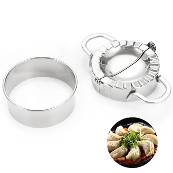 

2pcs Stainless Steel Dumpling Molds Manual Package Dumpling Molds Device Dumpling Clips Cooking Shape Stencil