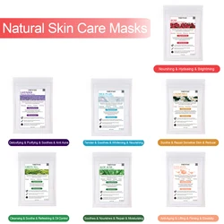7PCS DIY Hydro Jelly Mask Powder Plant Extracts Deep Cleansing Whitening Moisturizing Shrink Pores Face Skin Care Facial Mask