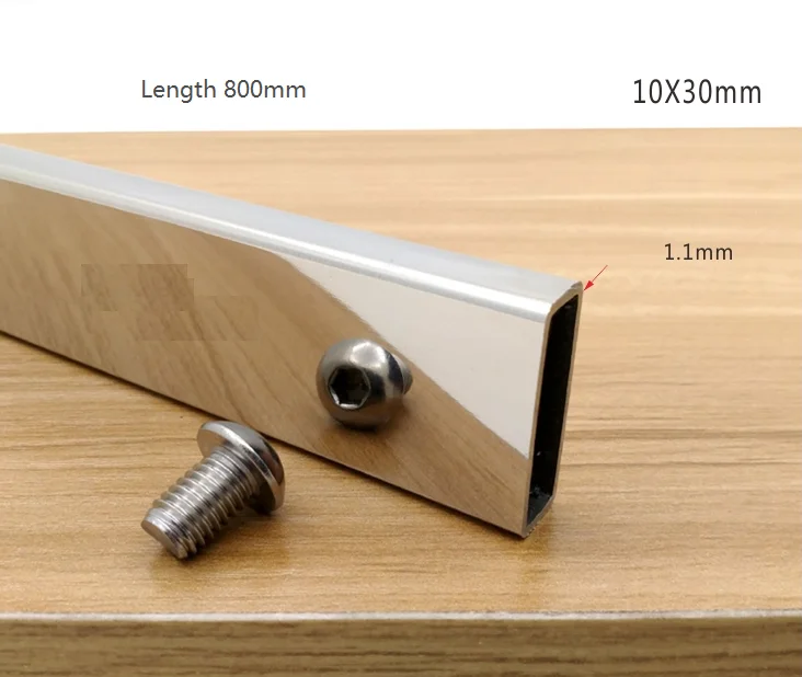 Chrome 10mm x 30mm 304 труба из нержавеющей стали 10X30 мм квадратная труба 25 мм круглая труба для душевой комнаты стеклянная фиксированная штанга для стеклянного зажима зажим соединитель - Цвет: Chrome 10mm x 30mm