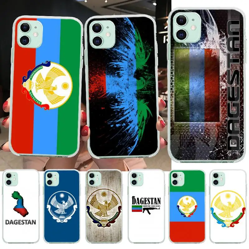 Чехол для телефона CUTEWANAN с национальным флагом Дагестана гербом Орлом iPhone 11 pro XS MAX