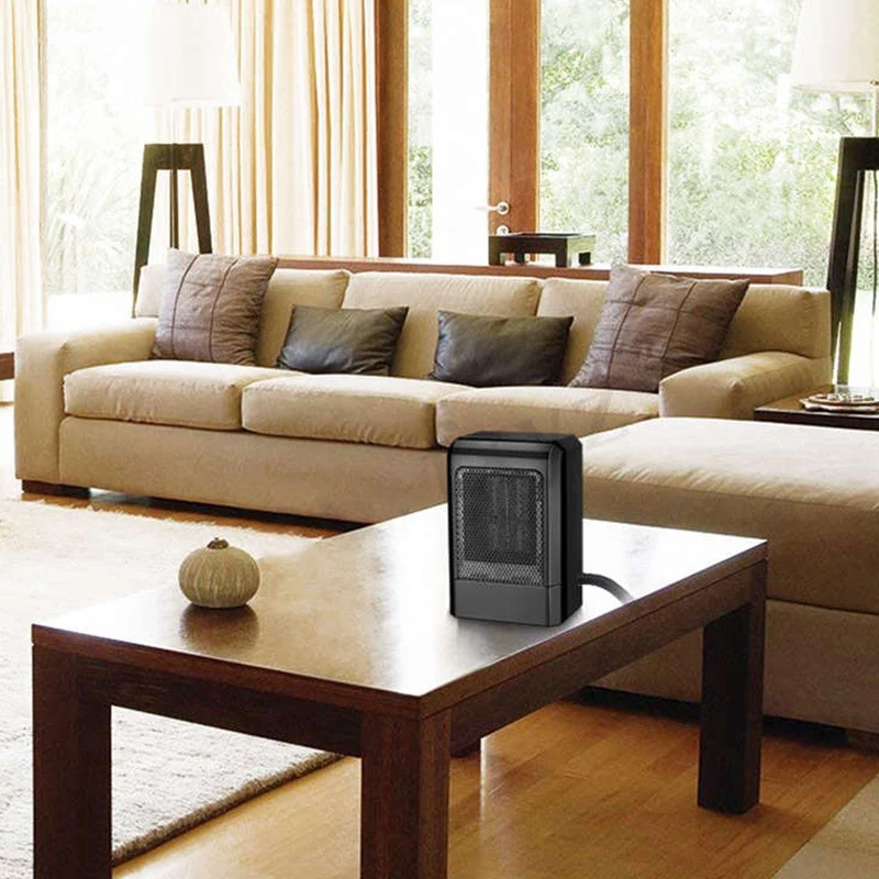 Portable Heater 500W Electric Cooler Hot Fan Home Office Winter Keep Warm Temperature High Temperature Diffuser(EU Plug