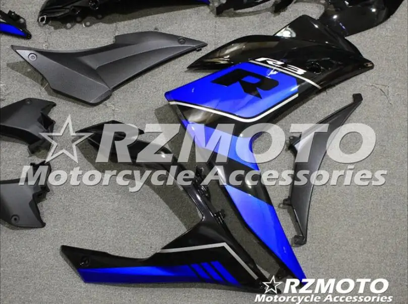 4 подарки ABS литьевая форма мотоцикл Обтекатели подходит для YAMAHA R3 R25- 15-19 Кузов Набор на заказ черный синий крутой
