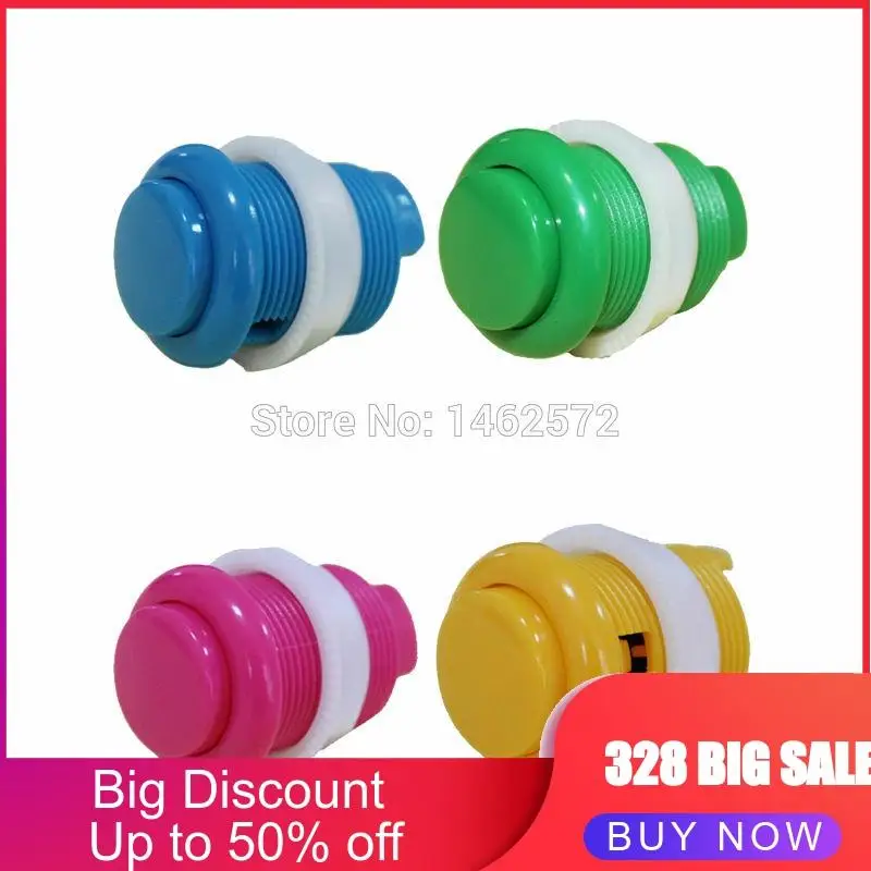 

24mm Strengthened Round Convexity Arcade Push Button screw-in welded style with Microswitches free shipping