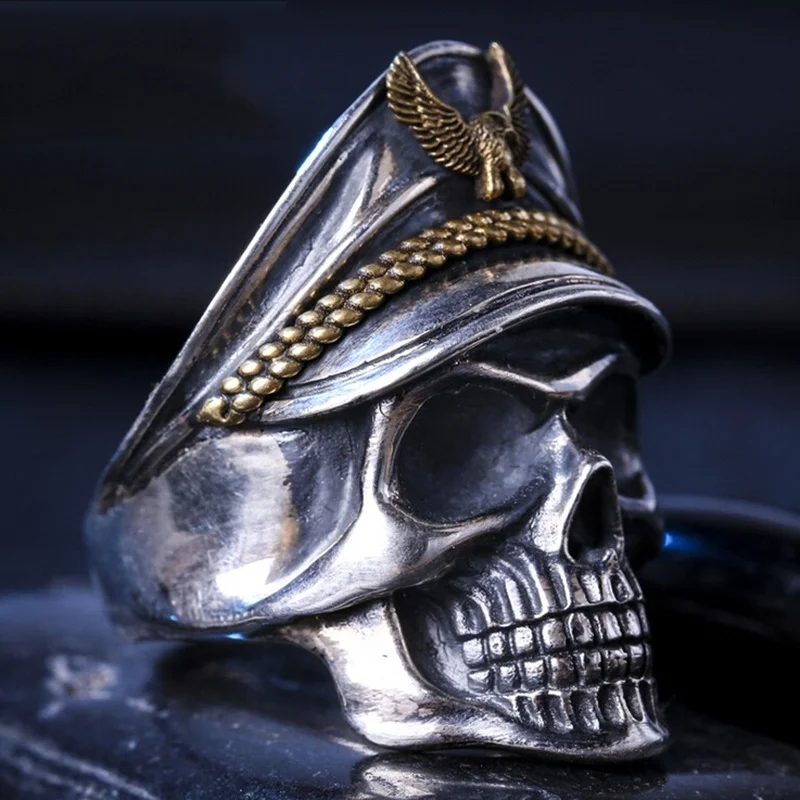 Памятное кольцо «Honour Undead Army Officer» второй мировой войны, мужские кольца с черепом серебристого цвета, винтажный стиль панк, изысканный подарок