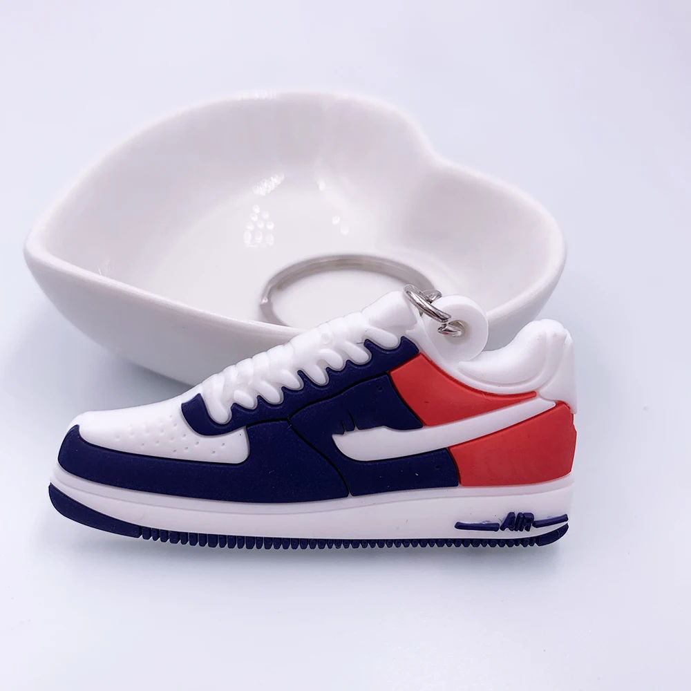 Мини Jordan Air Force 1 брелок обуви Для мужчин Для женщин дети, брелок в подарок AJ Баскетбол Брелок-кроссовок для ключей ключ держатель Porte Clef - Цвет: K0080-1