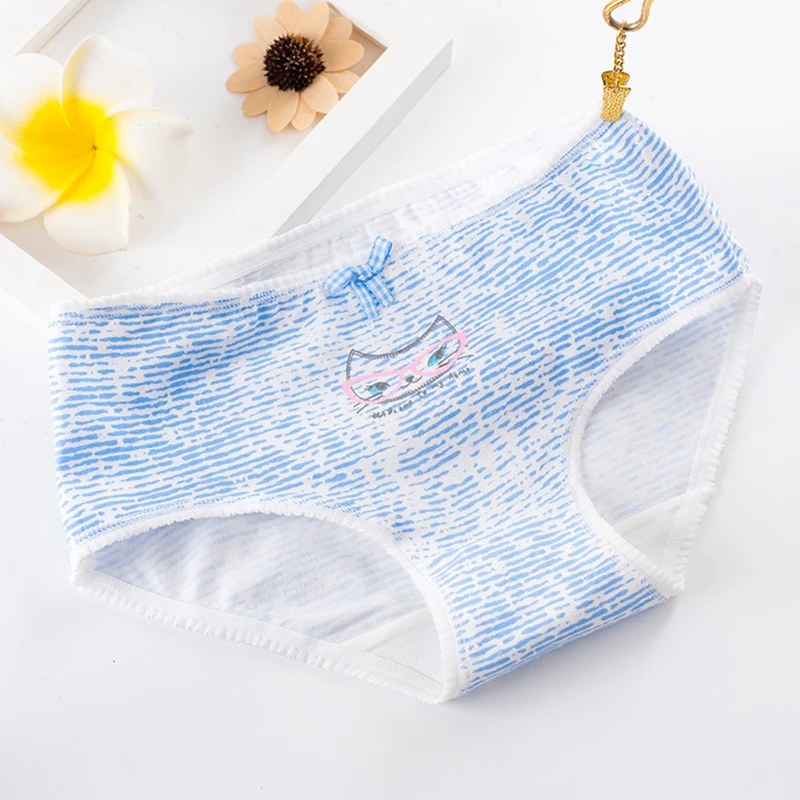 high waisted bikini underwear NANJIREN 5/pcs Cute Women Briefs Cotton Print Female Underwear Plus Size Underwears Panties For Girl Comfortable Teenage Shorts high waisted underwear