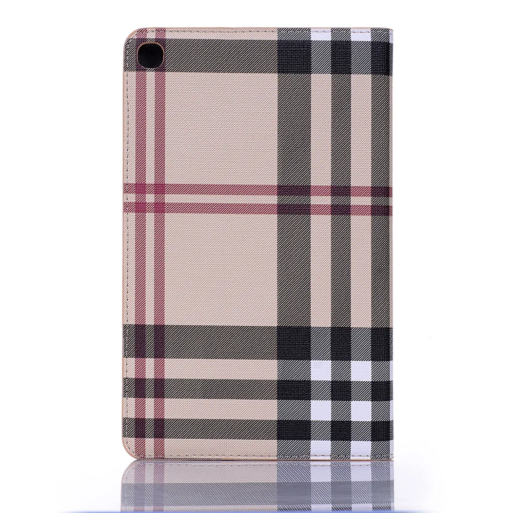 50pcs/lot Plaid cards+photo frame stand leather covers case for Samsung Galaxy Tab A 8.0 T290 T295 protective cover case