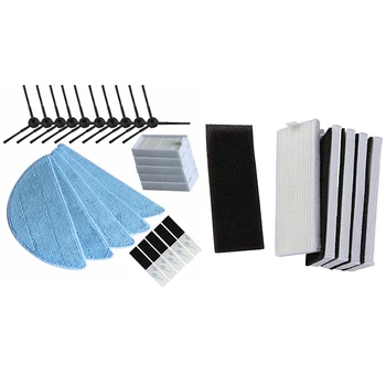 

10X Side Brush+5X Hepa Filter for Ilife V5S Ilife V5 Pro X5 & 5Pcs Sponge + 5Pcs HEPA Filter for Chuwi Ilife A4 Robot