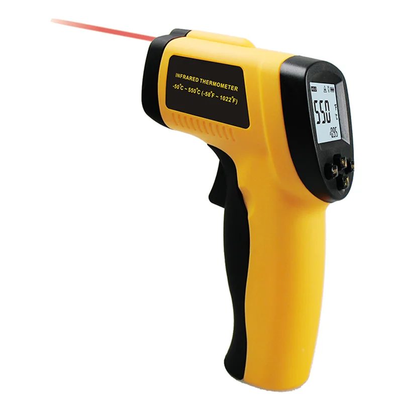 GM550E Digital Non-Contact IR Infrared Thermometer SensorTemperature Meter- 50-550℃ Adjustable 0.95 Pyrometer