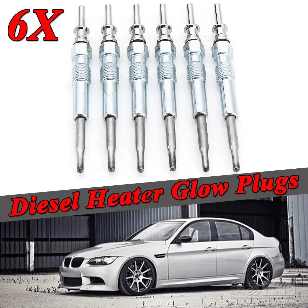 

6PCS Metal Glow Plugs Dual Core Diesel Heater Glow Plugs For BMW 3 5 6 7 Series X3 X5 X6 30 d 35 35d