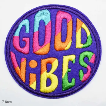 

Whiskey 100% Savage Colorful Good Vibes Iron On Word Sayings Embroidered Clothes Patches For Jeans Backpacks Clothing
