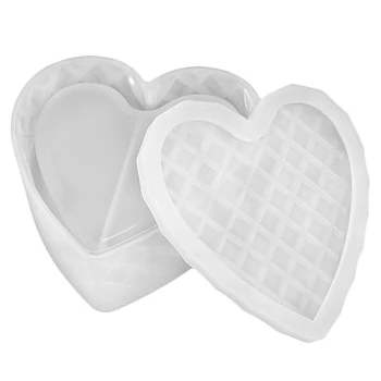 

Heart Shaped Cut Jewelry Gift Box Storage Box Mold UV Resin Jewelry Molds Jewelry Tools Jewelry Accessories