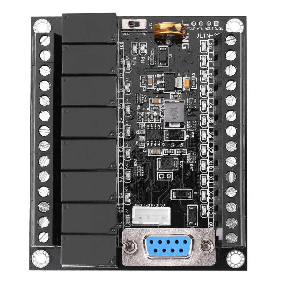 

Adeeing PLC Programmable Controller DC 24V PLC Regulator FX1N-20MR Industrial Control Board Programmable Logic Controller