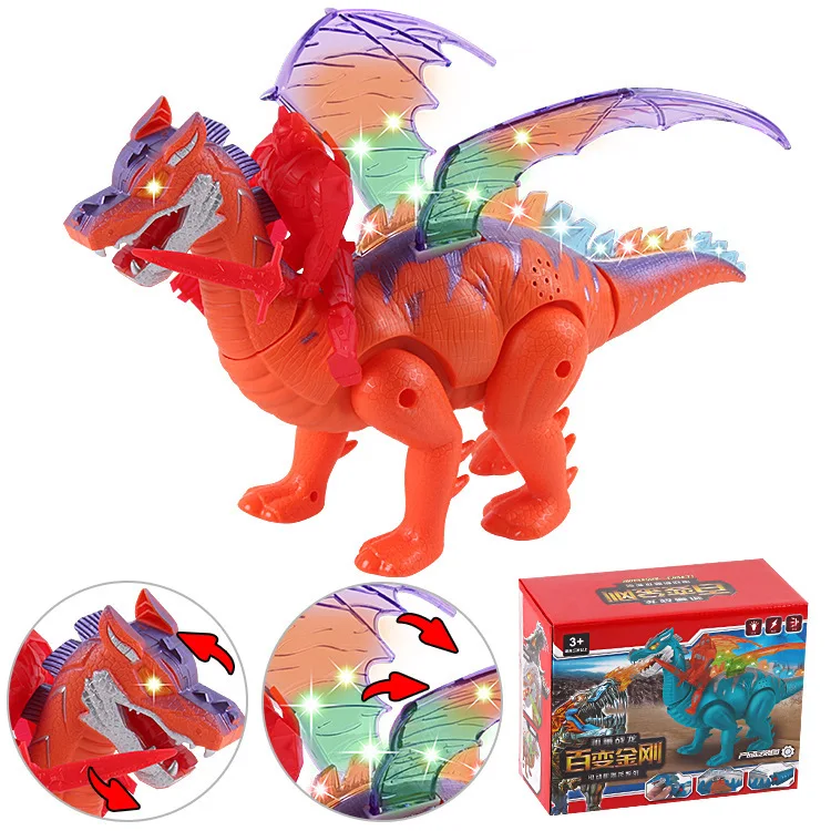 

Children Electric Sound And Light Dinosaur Colorful Machinery Dragon Walk Swing Animal Model Boy Toy