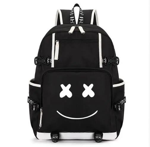 Marshmello DJ Monsta USB порт рюкзак сумка Улыбка повседневная мужская и женская школьная Студенческая книга сумки рюкзак для ноутбука мальчик девочки подарок путешествия