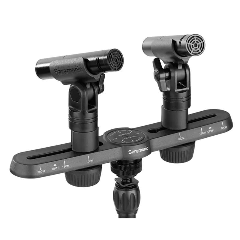 

Saramonic New Pair of Cardioid Studio Microphones & Windshields, Mic Clips, Spacing Bar Mount for Vocal & Instrument Recording