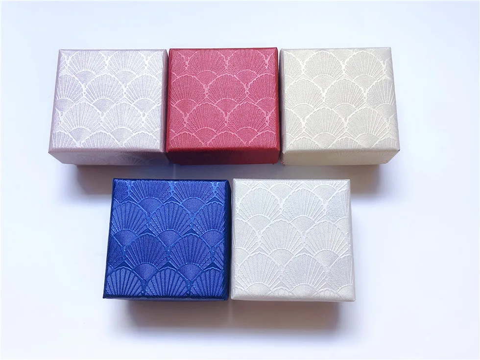 1PC Fashion Luxury Shell Pattern Jewelry Box Ring Earrings Small Carton Present Gift Case Square Package | Украшения и аксессуары