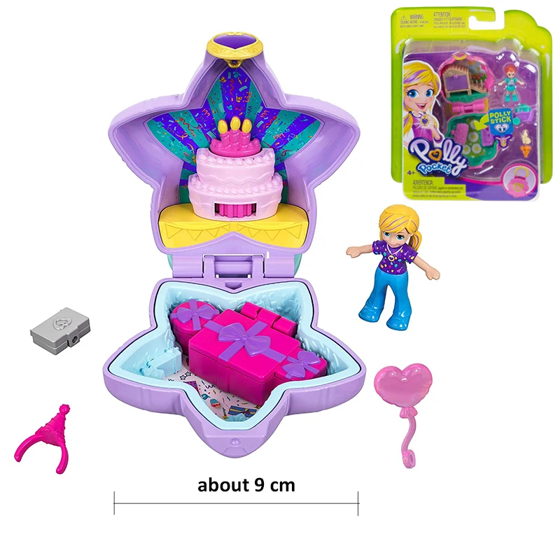 Полли карманный мини прекрасный магазин коробка сюрприз день рождения Возрожденный мир детские игрушки девочки подарок кукла аксессуары Juguetes - Цвет: GFM53