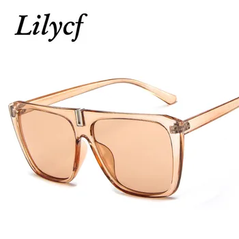 

2019 New Square Ocean Piece Sunglasses Trend Retro Personality Unisex Glasses Women's Brand Designer Sunglasses UV400