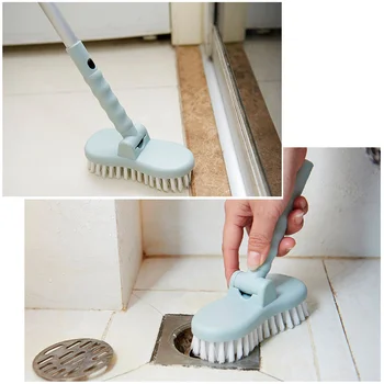 

High Bathroom Wall Floor Scrub Brush Long Handle BathTub Shower Tile Cleaning Tool LG66