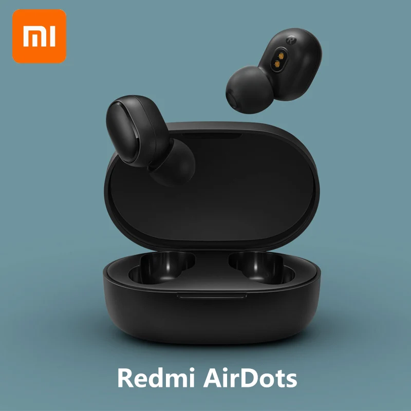 Online Originale Xiaomi Redmi Airdots TWS Auricolare Bluetooth Stereo Bass Senza Fili di Riduzione Del Rumore Cuffie Con Microfono Vivavoce Auricolari AI