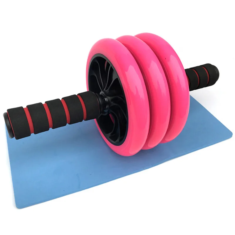 Keep Fit колеса без шума брюшное колесо Ab ролик с ковриком для упражнений фитнес оборудование розовый