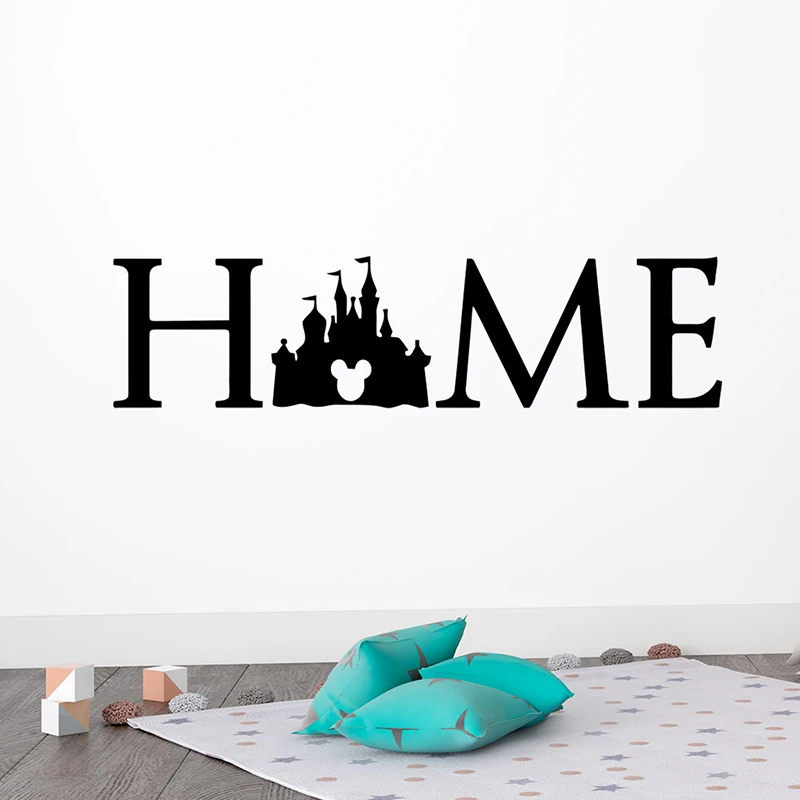 Disney Mickey Castle Silhouette Home Vinyl Wall Stickers For Home Decor Nursery Kids Room Decoration Mural Wall Art DIY Decals Disney Mickey Castle Silhouette Home Vinyl Wall Stickers For Home Decor Nursery Kids Room Decoration Mural Wall Art DIY Decals