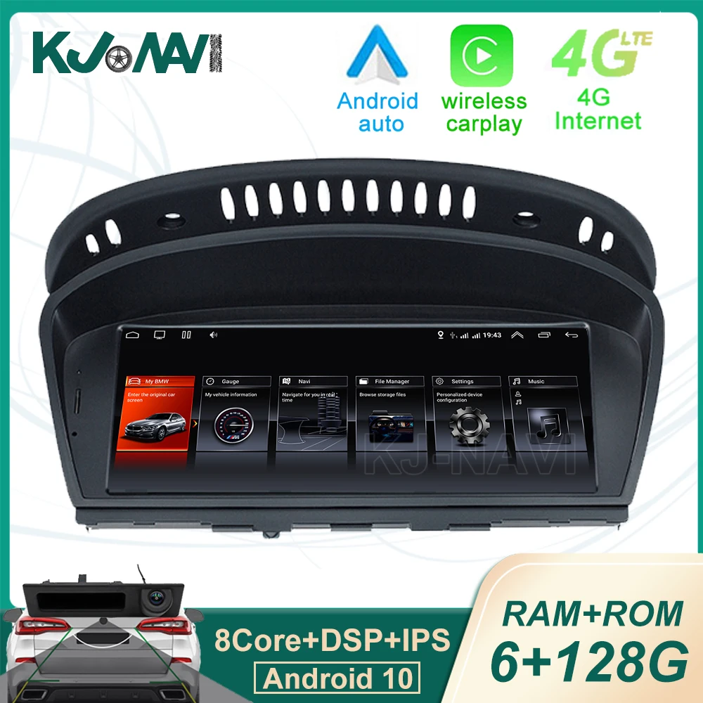8 'ɺndroid 10 Авто Радио стерео Мультимедиа Плеер Pantalla GPS навигация для BMW Серия 5