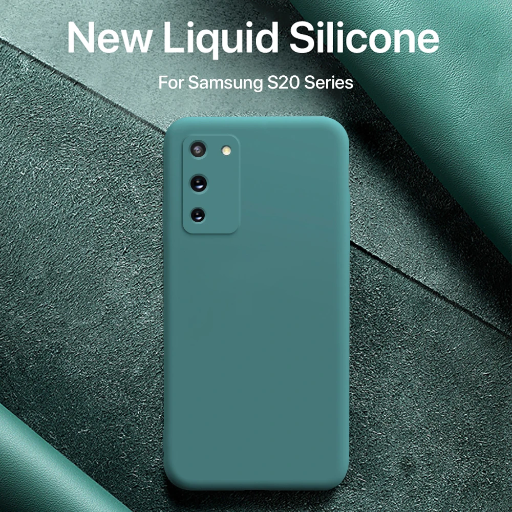 Мягкий чехол LOVECOM из жидкого силикона для телефона Samsung S21 Ultra S20 S10 Plus A50 A70 Note 10 Pro на