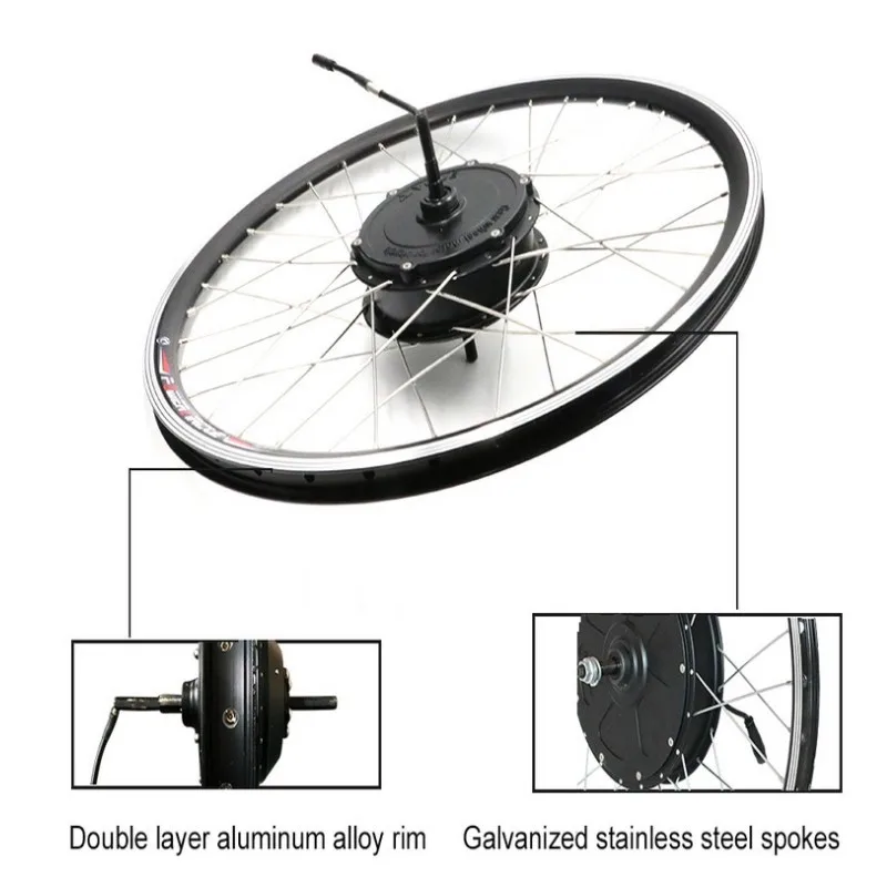 Best 52V 500W Battery Electric Bike Conversion Kit Front Wheel Brushless Hub Motor wheel Ebike Conversion Kit  Kit Bicicleta Electric 1