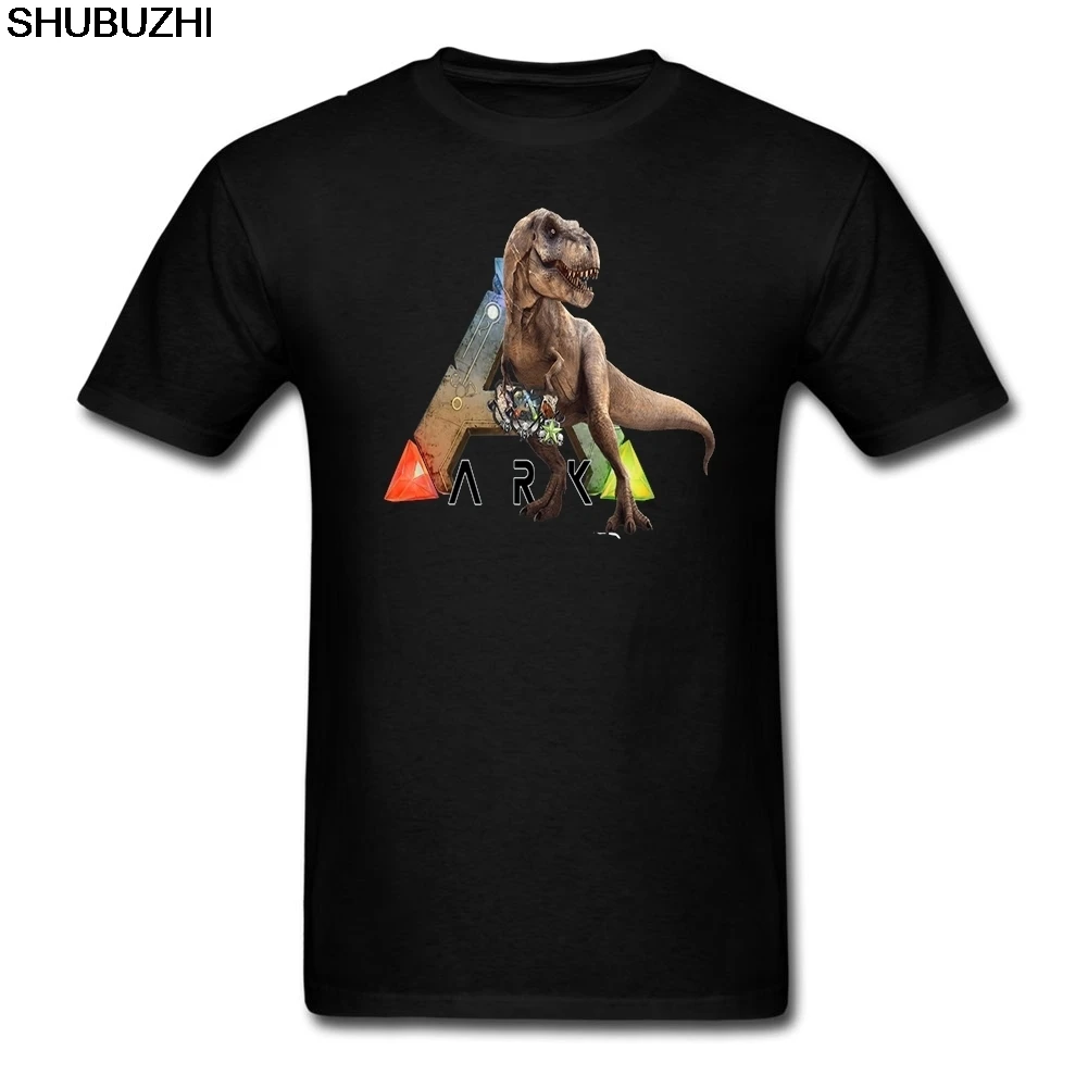 

T Shirt Men Ark T-rex Ark Survival Evolved Casual T-Shirts Men's 100% Cotton Short Sleeved Clothing Great Youth Navy Tee Shirt