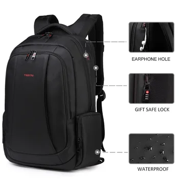 Tigernu anti theft nylon 27l men 15.6 inch laptop backpacks school fashion travel male mochilas feminina casual women schoolbag