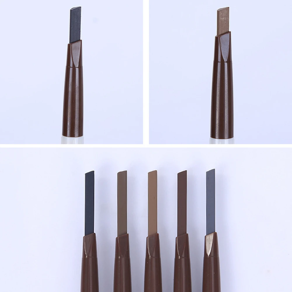 New 5pcs Replace Eyebrow Pencil Natural Waterproof Rotating Automatic Eyeliner Eye Brow Pencil With Brush Beauty Cosmetic Tool