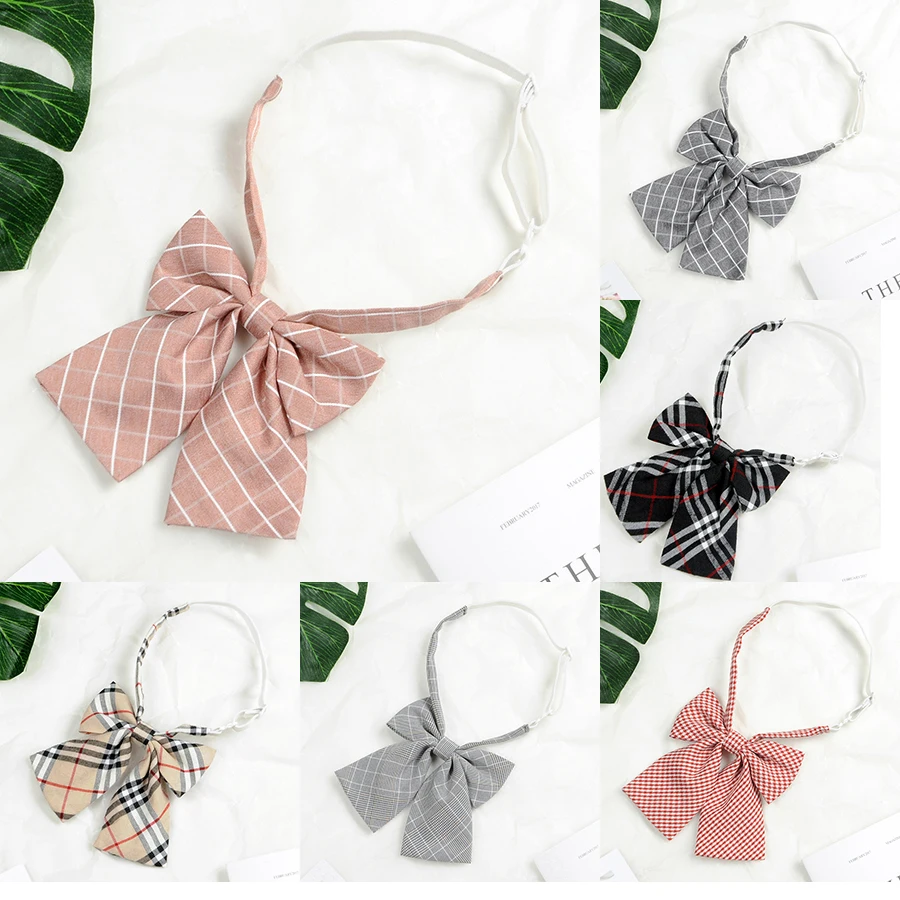 Женский Классический галстук бабочка в полоску клетку|Женские галстуки и