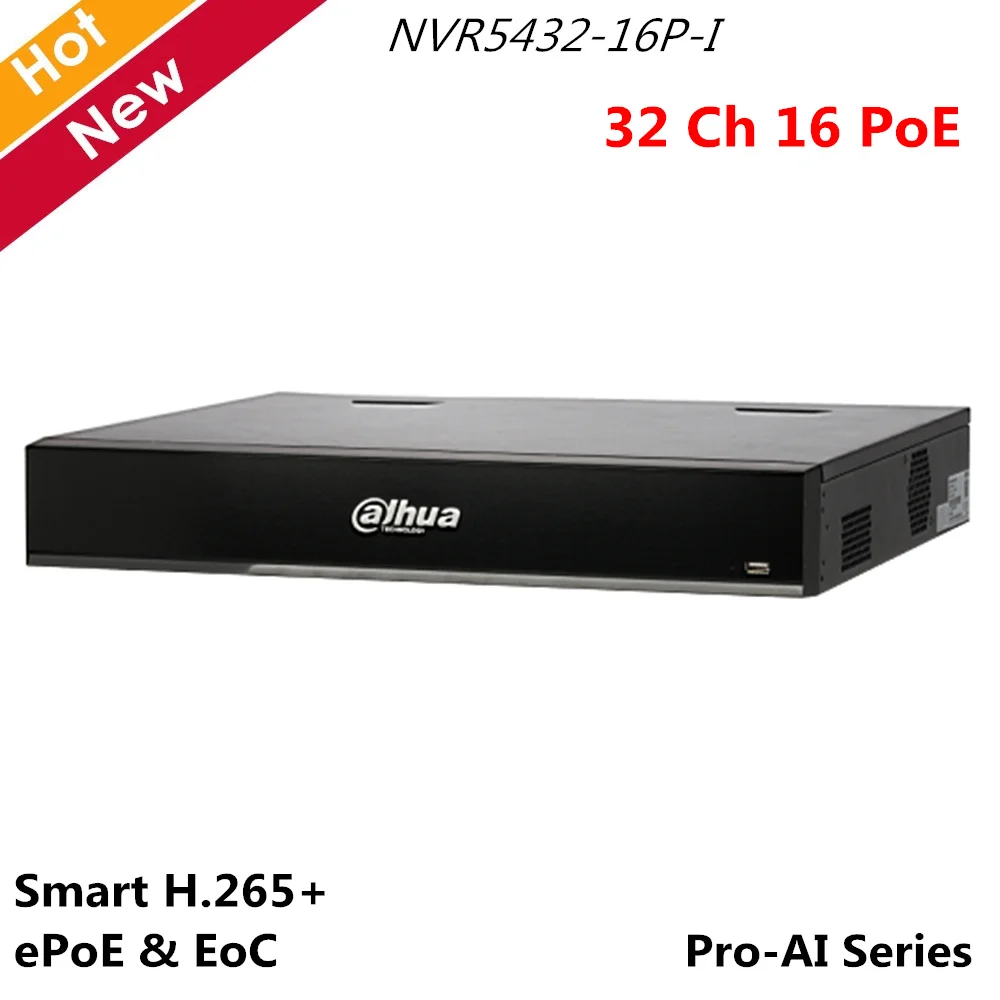 Dahua NVR 32 Channel 1.5U 16 PoE AI Network Video Recorder Smart H.265+ Up to 24 Face Pictures Support ePoE EoC for IP system Dahua NVR 32 Channel 1.5U 16 PoE AI Network Video Recorder Smart H.265+ Up to 24 Face Pictures Support ePoE EoC for IP system