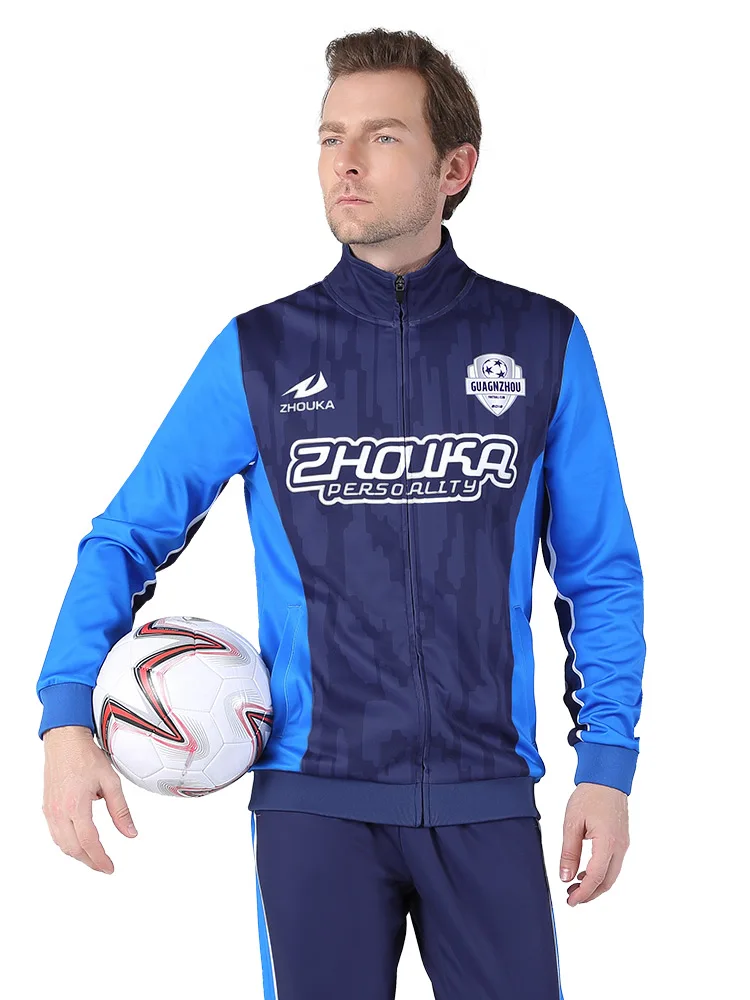 

Zhouka custom unique design sports jacket running wear men tracksuites