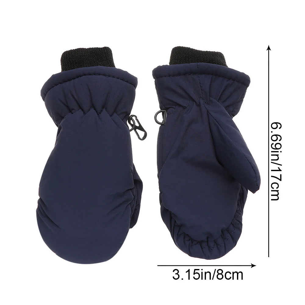 1Pair New Fashion Children Kids Winter Snow Warm Gloves Boys Girls Ski Windproof Waterproof Thicken Mittens Keep Finger Warm