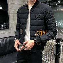 Chaquetas De Plumon Hombres Casacos Masculino Kurtka Zimowa Tiger Doodle пуховик Свободный Повседневный пуховик на утином пуху мужская верхняя одежда