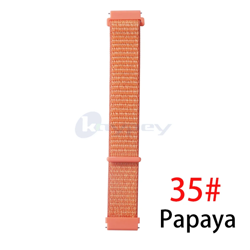 35 20 мм спортивный нейлоновый ремешок для Amazfit GTS Ремешок Браслет Для Xiaomi Huami Amazfit Bip/GTR 42 мм Смарт часы носимый браслет на запястье - Цвет: 35