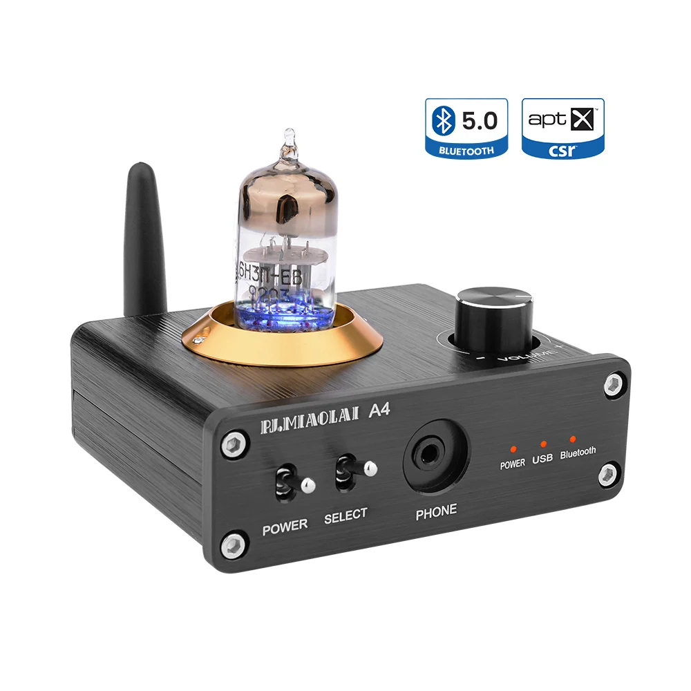 PJ.MIAO Hi Fi 6N3 вакуумный ламповый усилитель стерео Bluetooth 5 0 APTX предварительный с