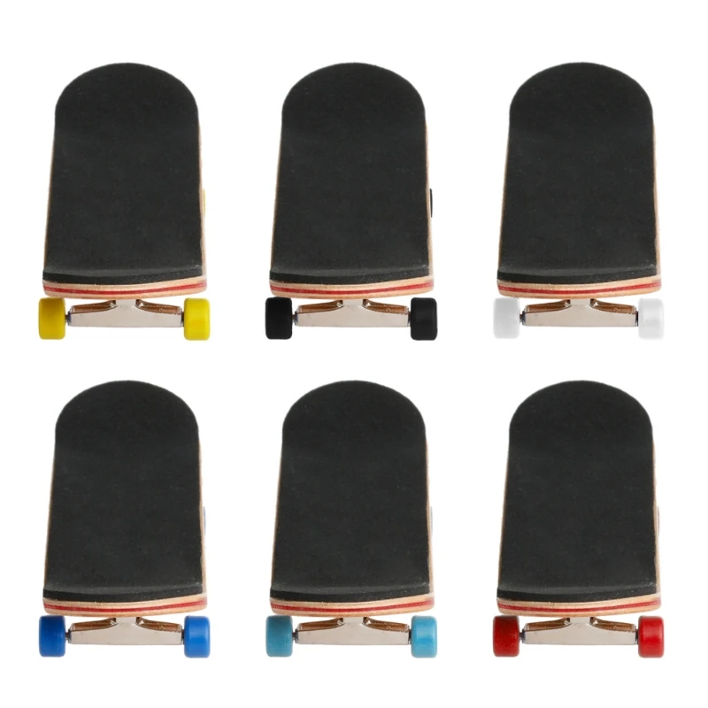 Wooden Fingerboard Skateboard Deck Sport Game Gift Novelty Finger Toy w/ Box 