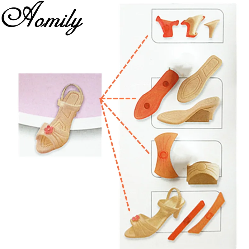 Aomily Silicone Molds Chocolate Mold High Heels Shape Fondant Cake Decorating Tools Jelly Moulds Baking Bakery | Дом и сад