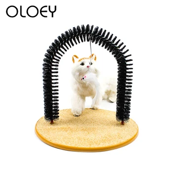 

Pet Cat Self Massage Grooming Toy Loofah Scratch Bristles Arch Massager Hair Removal Brush Comb with Catnip for Dog Cats Product