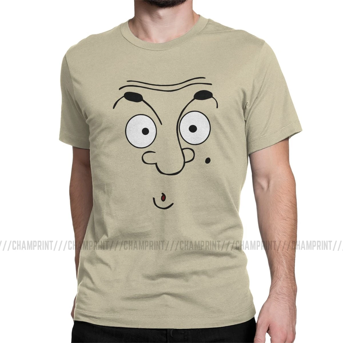 Мужская Футболка Mr Bean, новинка, хлопковая футболка, короткий рукав, комедийный мастер, футболки, одежда с круглым вырезом, новое поступление - Цвет: Хаки