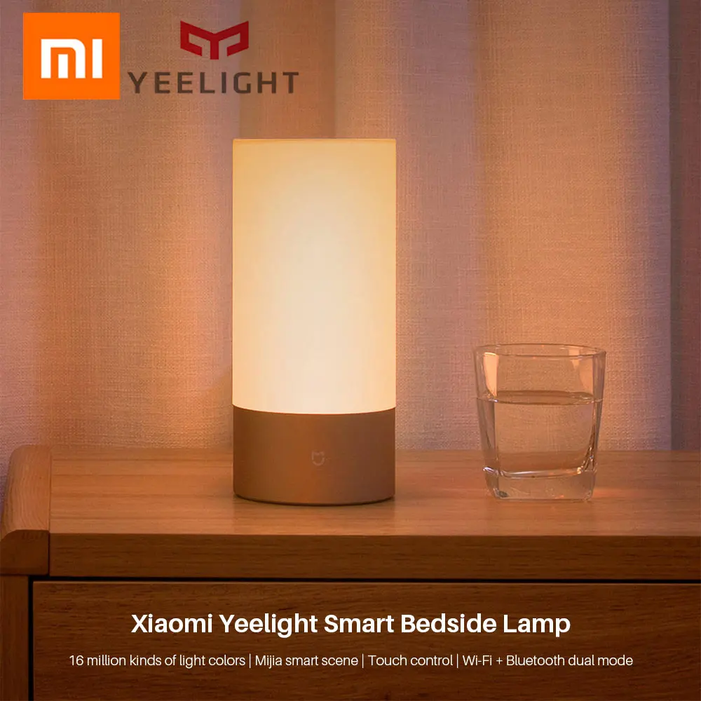 Xiaomi Home Mijia умная прикроватная лампа, светильник Bluetooth, WiFi, светодиодный светильник, умный Внутренний Ночной светильник с сенсорным управлением, умное управление приложением