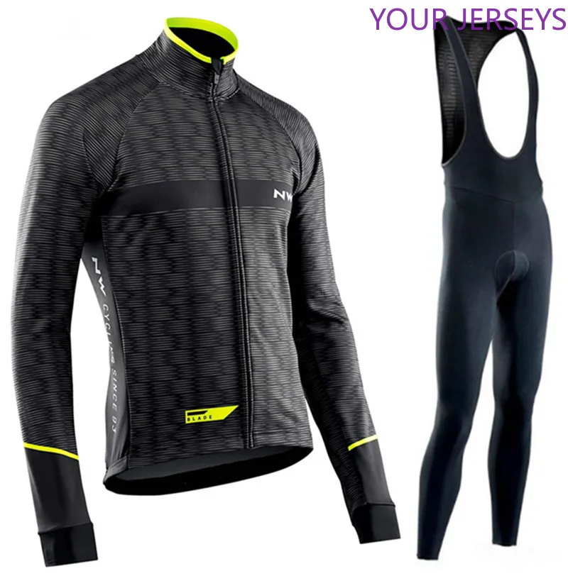 

NW 2020 Pro Team Cycling Jersey Clothes Spring Northwave Riding Men's Long Sleeve Suit Breathable Outdoor Bike MTB Clothing Set
