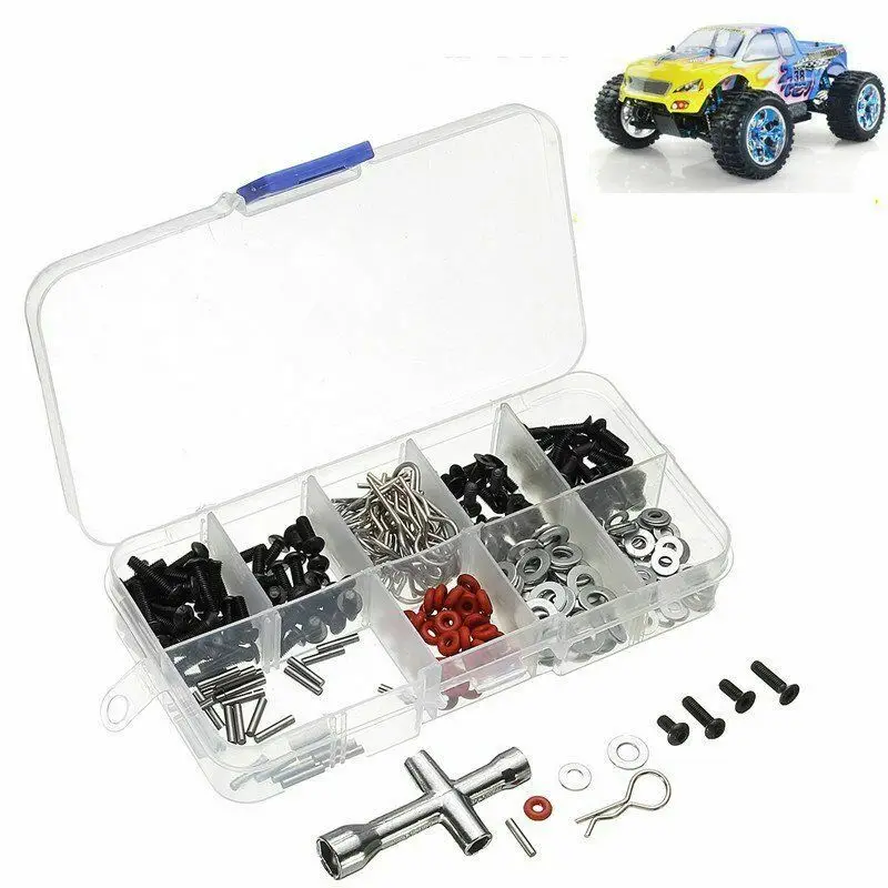270Pc Screws Bolt Box Repair Tool Kits for 1/10 HSP SCX10 RC Car Accessories Set